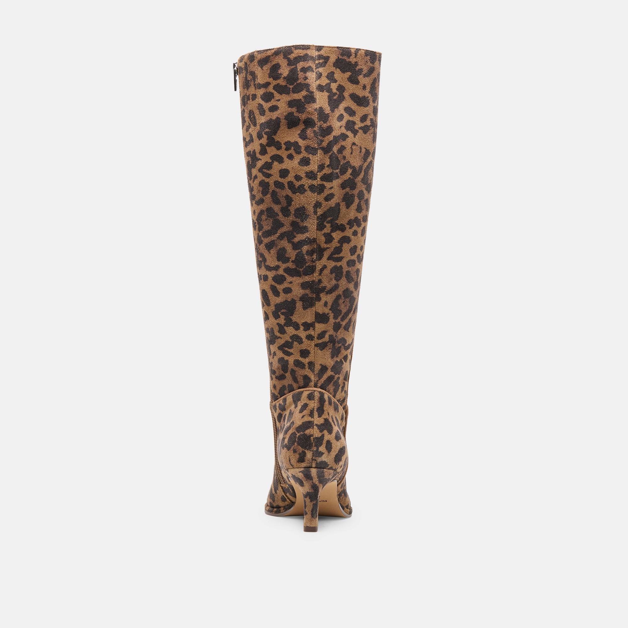 Dolce Vita SHOES | Aldy Brown Leopard Printed Suede Wide Calf Boots