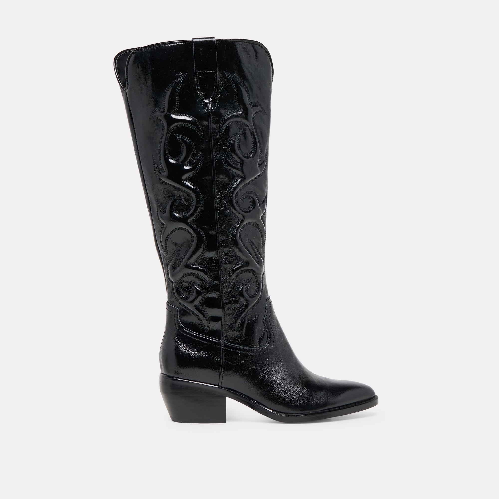 Dolce Vita SHOES | Mirla Black Leather Wide Calf Boots