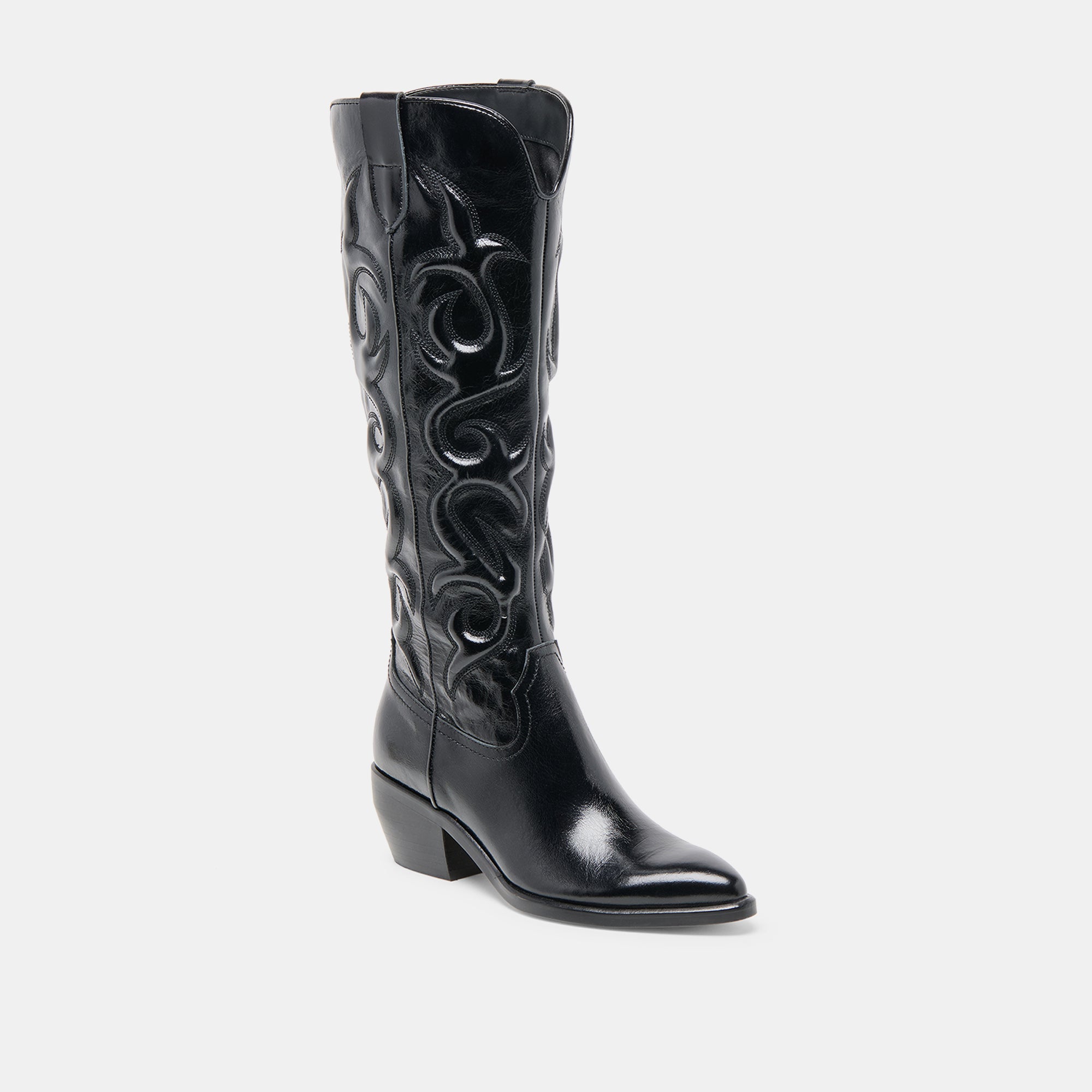 Dolce Vita SHOES | Mirla Black Leather Wide Calf Boots