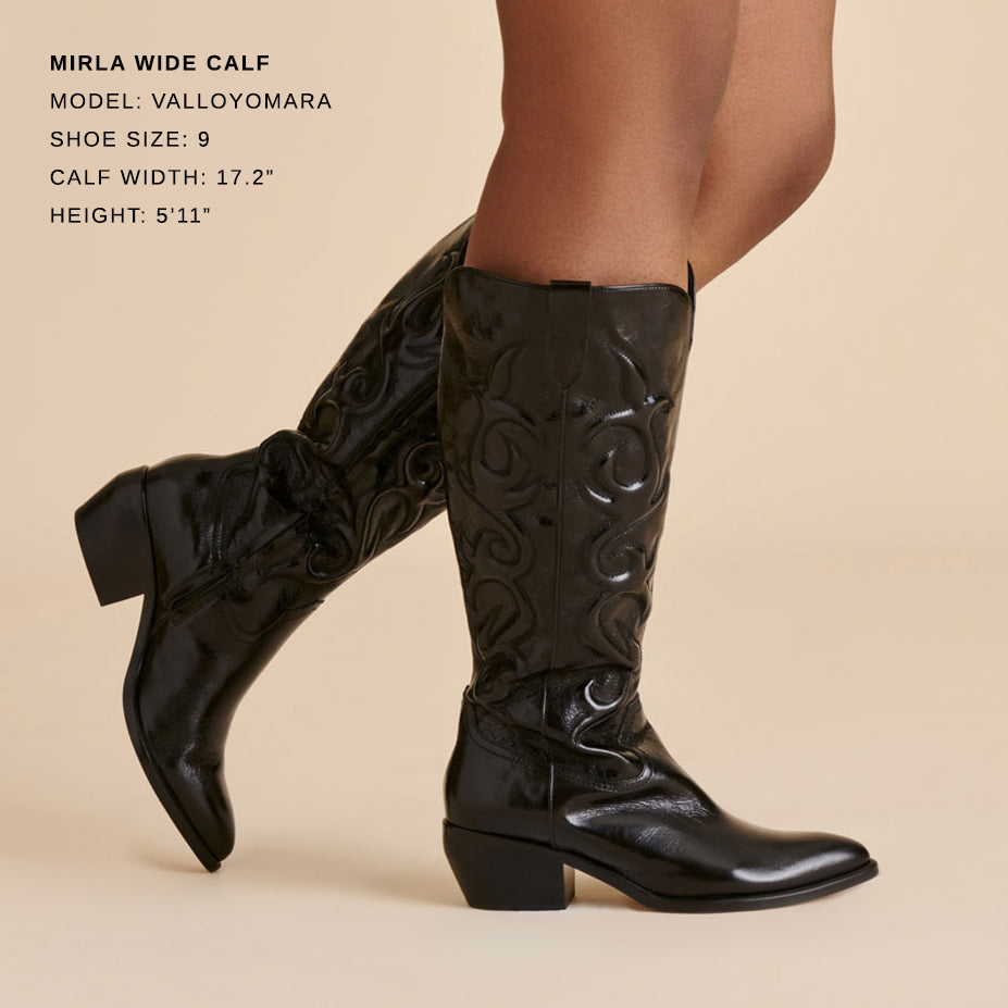 Dolce Vita SHOES | Mirla Black Leather Wide Calf Boots