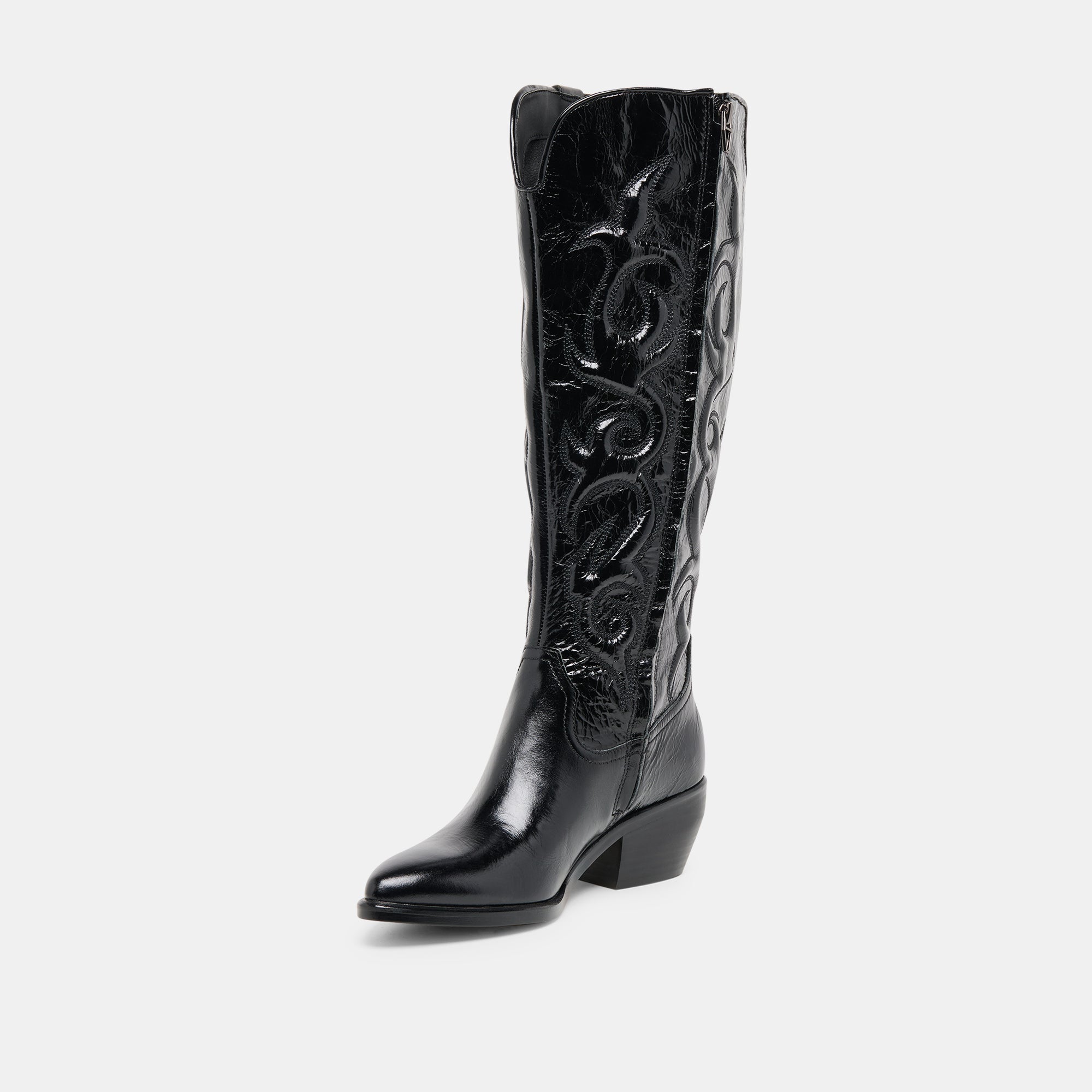 Dolce Vita SHOES | Mirla Black Leather Wide Calf Boots