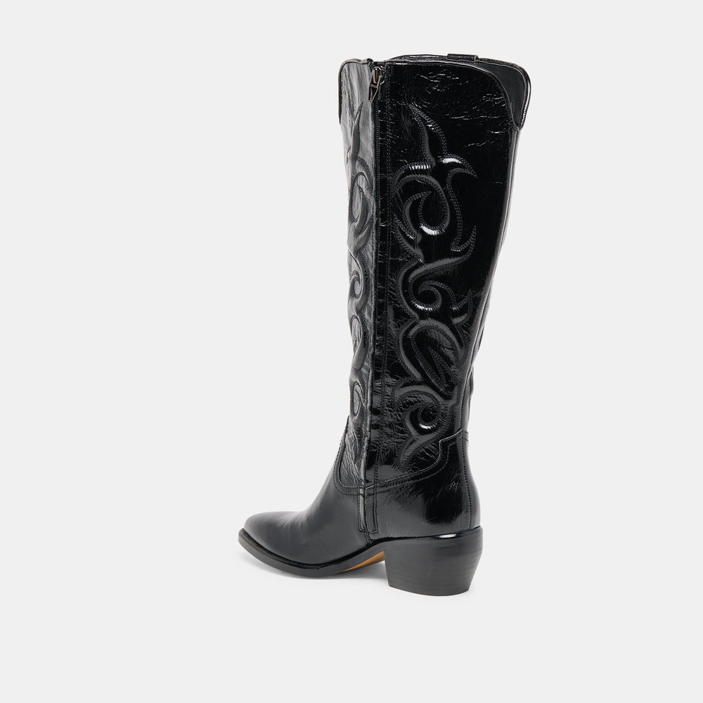 Dolce Vita SHOES | Mirla Black Leather Wide Calf Boots