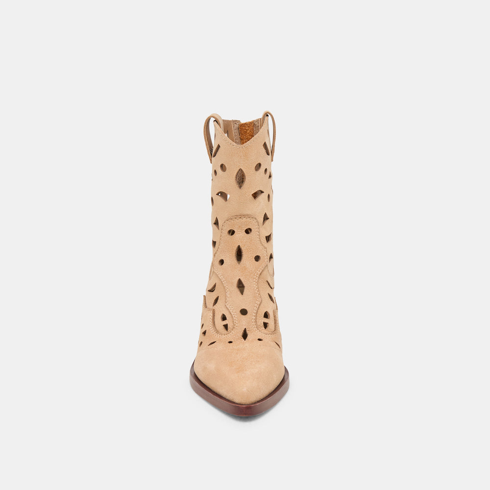 Dolce Vita SHOES | Zenobi Camel Distressed Leather Booties