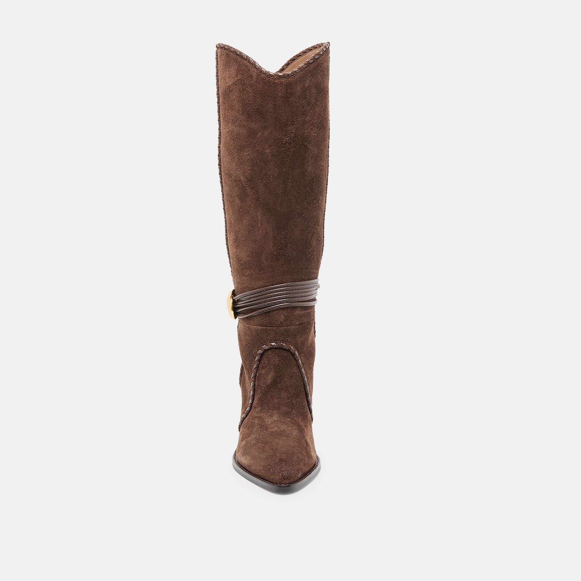 Dolce Vita SHOES | Jody Dk Brown Suede Wide Calf Boots