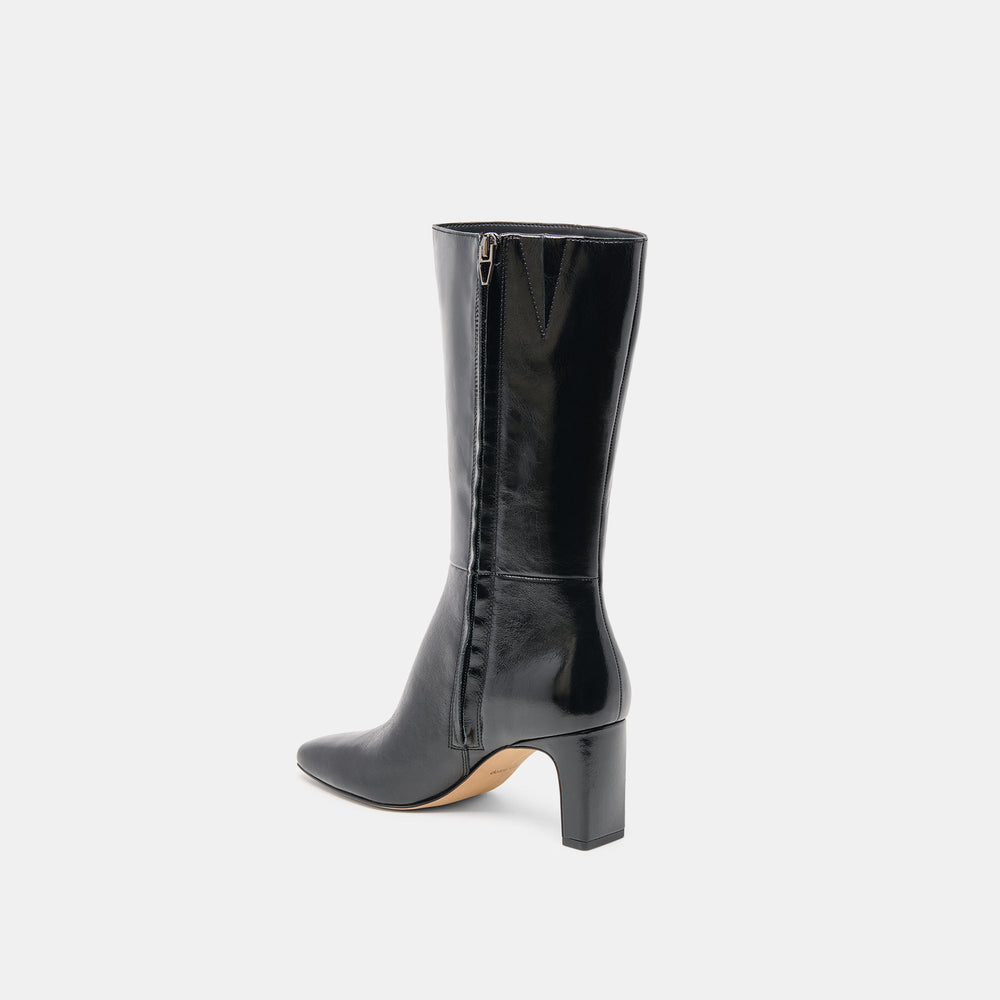 Dolce Vita SHOES | Riggs Wide Calf Black Leather Boots