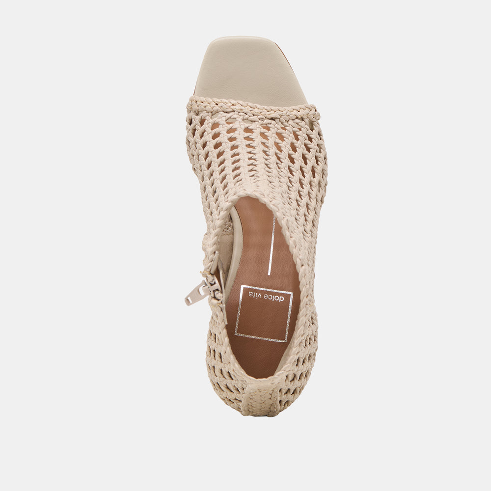 Dolce Vita SHOES | Quin Bone Woven Leather Heels