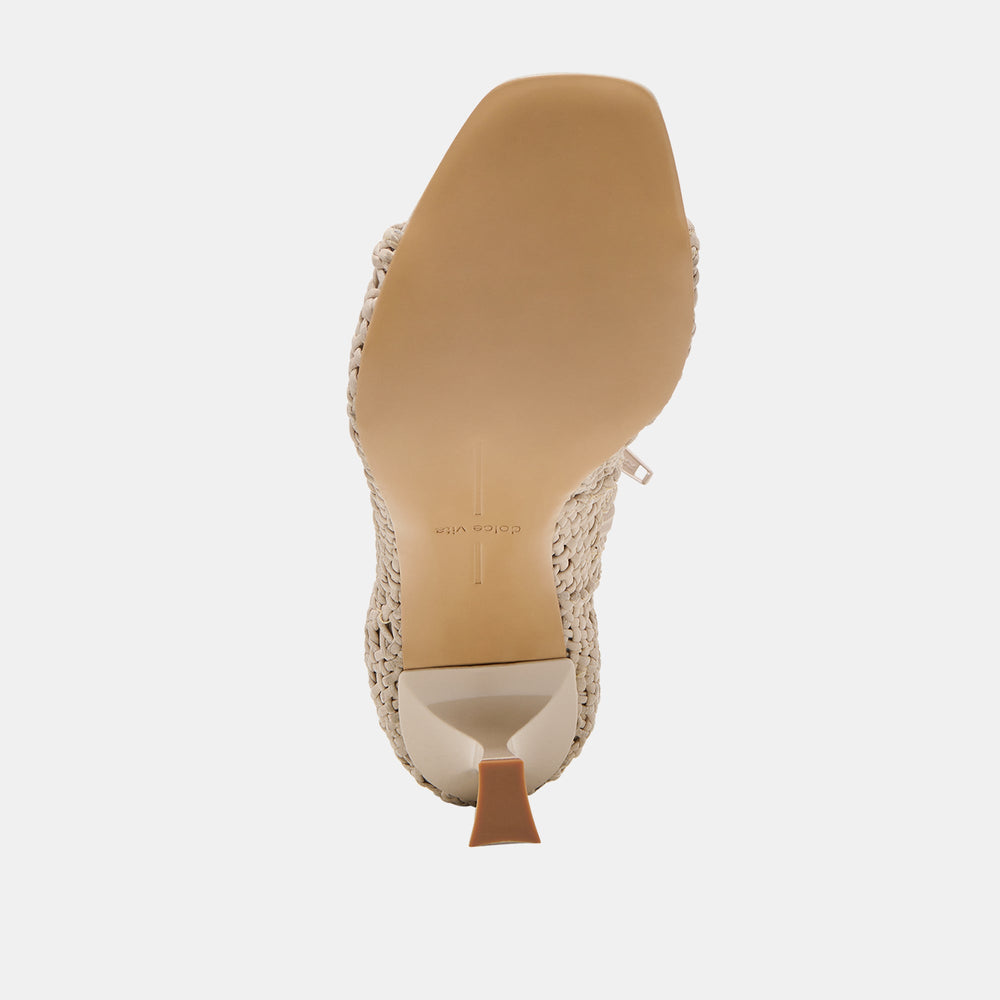 Dolce Vita SHOES | Quin Bone Woven Leather Heels