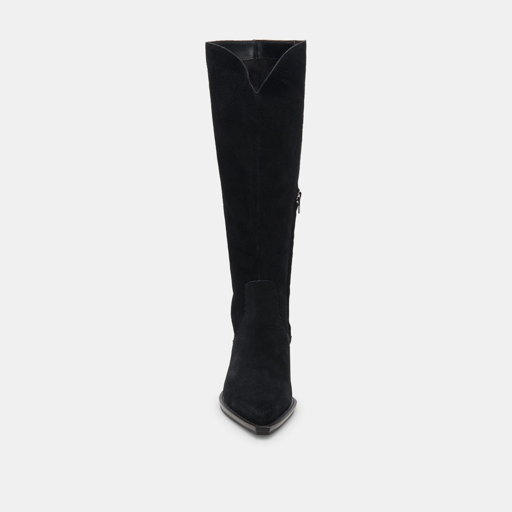 Dolce Vita SHOES | Raj Boots in Onyx Suede | Women's Onyx Suede Knee-High Boots
 – Dolce Vita