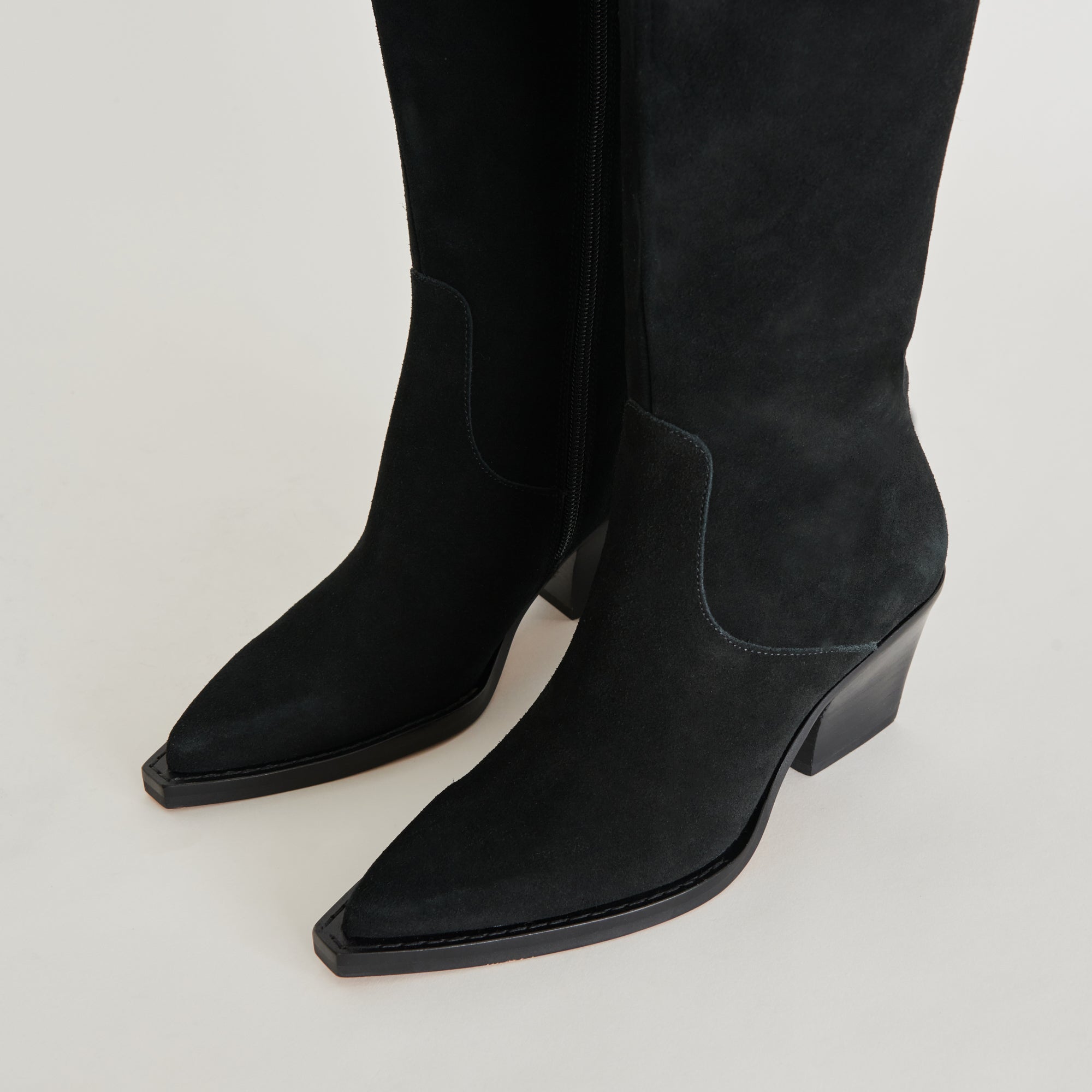 Dolce Vita SHOES | Raj Boots in Onyx Suede | Women's Onyx Suede Knee-High Boots
 – Dolce Vita