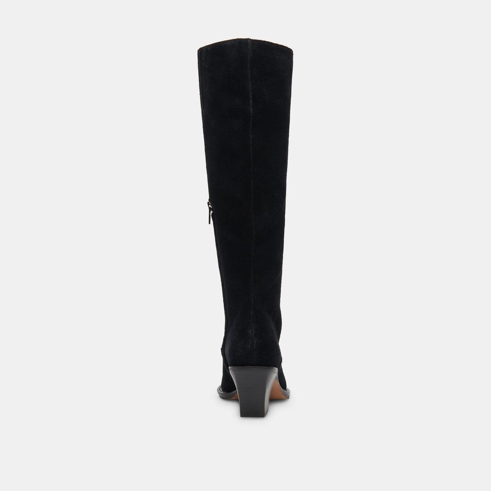 Dolce Vita SHOES | Raj Boots in Onyx Suede | Women's Onyx Suede Knee-High Boots
 – Dolce Vita