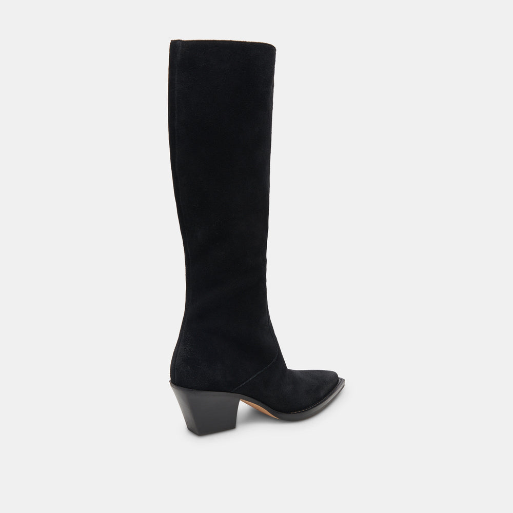 Dolce Vita SHOES | Raj Boots in Onyx Suede | Women's Onyx Suede Knee-High Boots
 – Dolce Vita