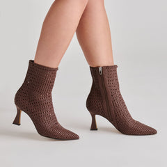 Dolce Vita SHOES | Embry Brown Woven Stella Booties