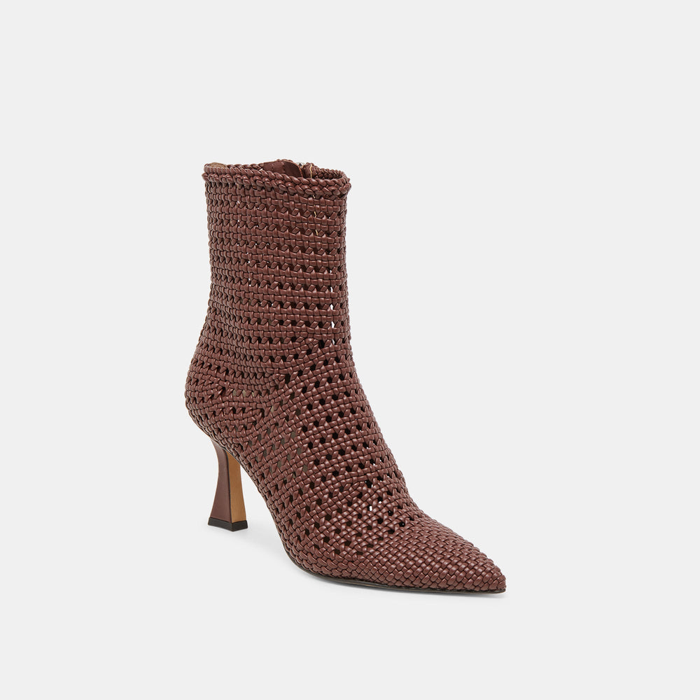 Dolce Vita SHOES | Embry Brown Woven Stella Booties