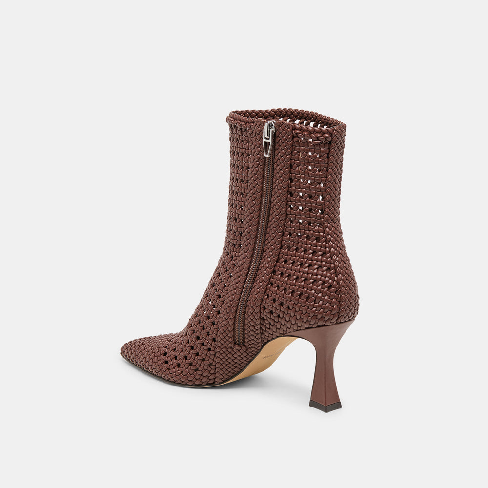Dolce Vita SHOES | Embry Brown Woven Stella Booties
