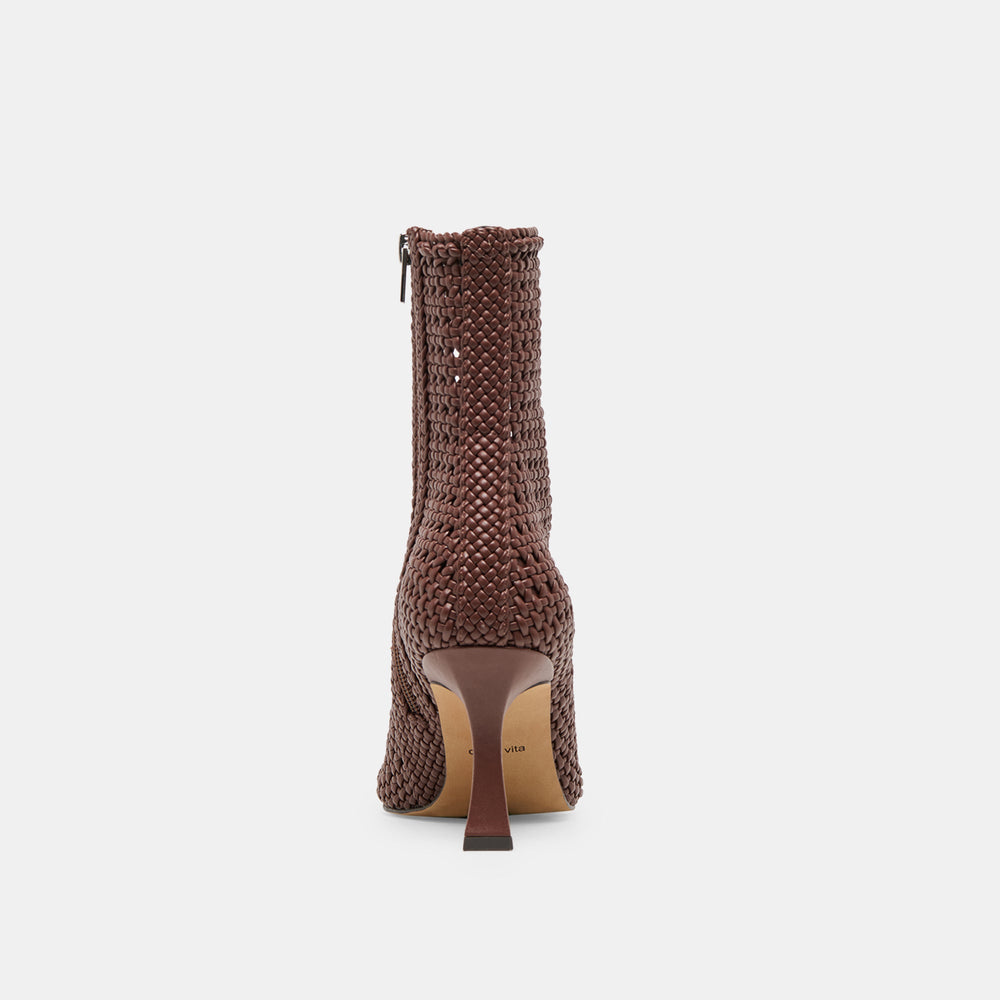 Dolce Vita SHOES | Embry Brown Woven Stella Booties