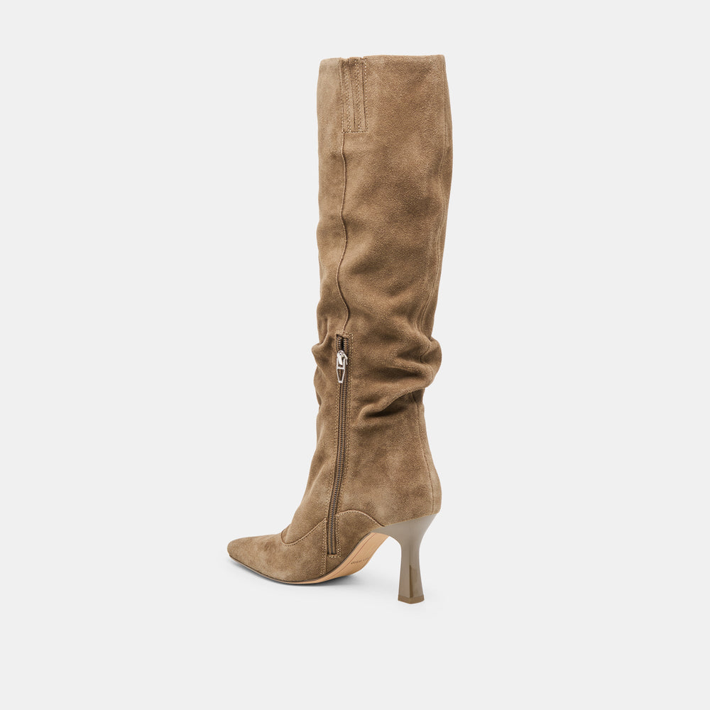 Dolce Vita SHOES | Lousa Olive Suede Wide Calf Boots