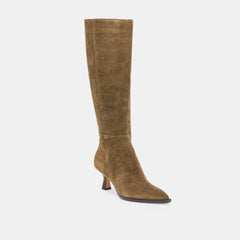 Dolce Vita SHOES | Auggie Olive Suede Wide Calf Boots