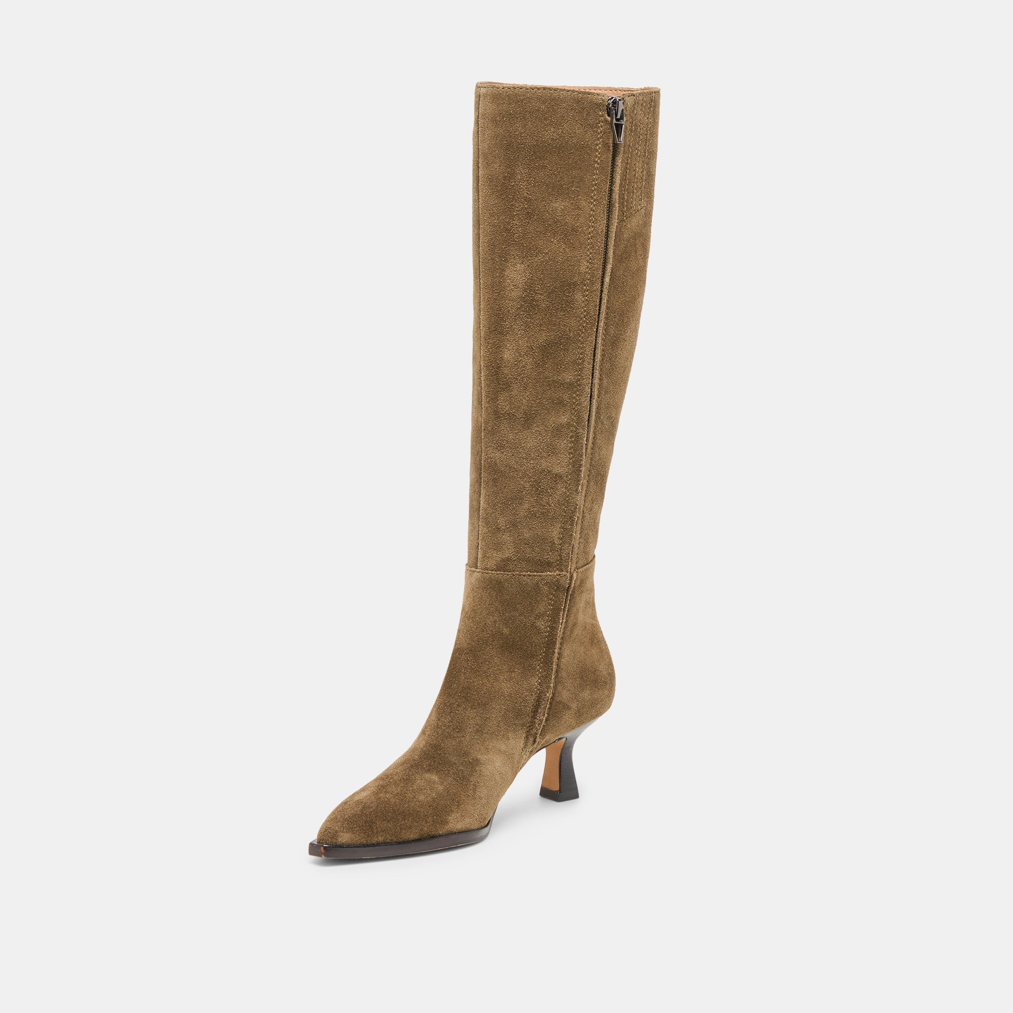Dolce Vita SHOES | Auggie Olive Suede Wide Calf Boots