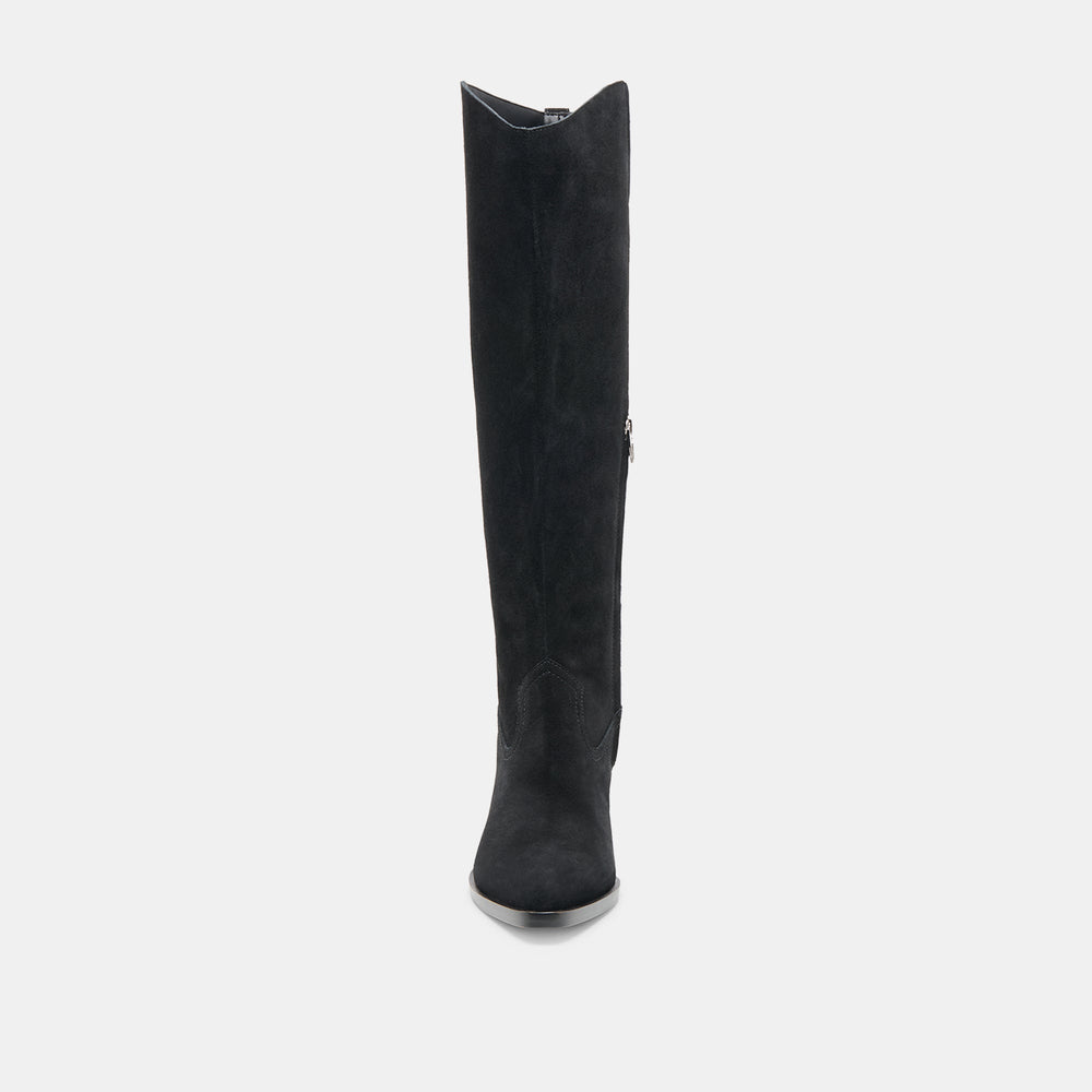 Dolce Vita SHOES | Virona H2O Waterproof Onyx Suede Wide Calf Boots