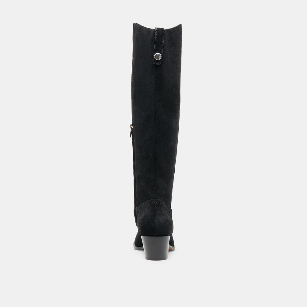Dolce Vita SHOES | Virona H2O Waterproof Onyx Suede Wide Calf Boots
