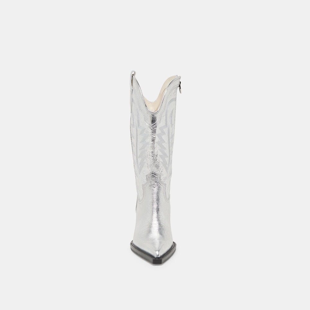 Dolce Vita SHOES | Ryland Extra Wide Calf Silver Boots | Distressed Leather Boots
 – Dolce Vita