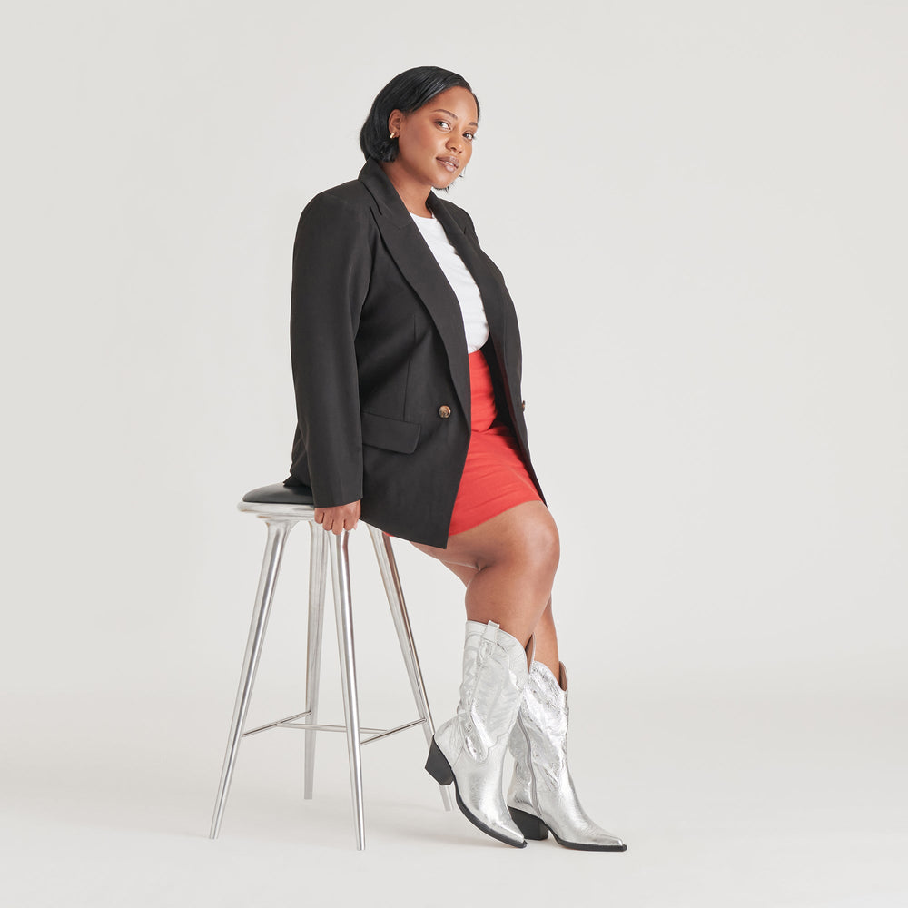 Dolce Vita SHOES | Ryland Extra Wide Calf Silver Boots | Distressed Leather Boots
 – Dolce Vita
