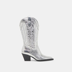 Dolce Vita SHOES | Ryland Extra Wide Calf Silver Boots | Distressed Leather Boots
 – Dolce Vita