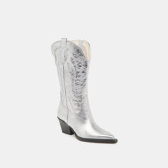 Dolce Vita SHOES | Ryland Extra Wide Calf Silver Boots | Distressed Leather Boots
 – Dolce Vita