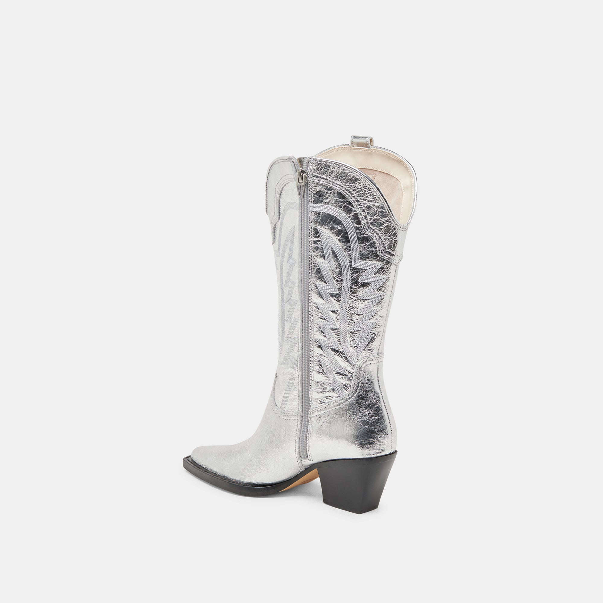 Dolce Vita SHOES | Ryland Extra Wide Calf Silver Boots | Distressed Leather Boots
 – Dolce Vita
