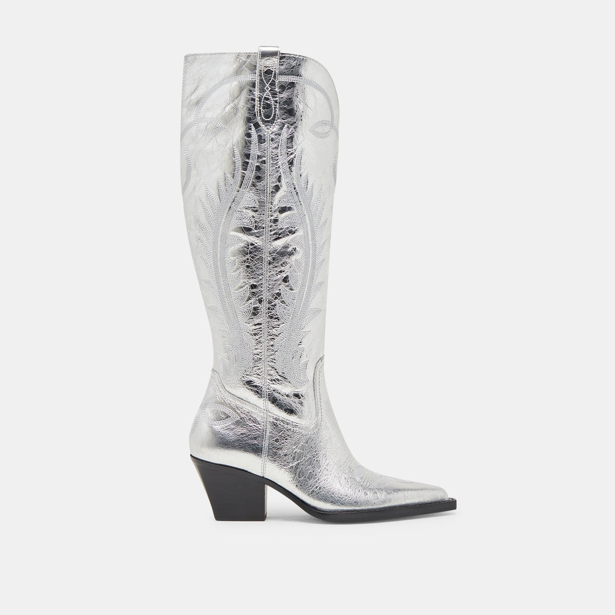 Dolce Vita SHOES | Ryatt Extra Wide Calf Silver Boots | Distressed Leather Boots
 – Dolce Vita