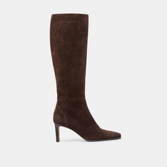 Dolce Vita SHOES | Emmi Narrow Calf Dk Brown Suede Boots
