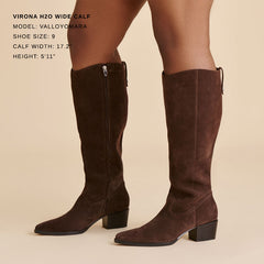 Dolce Vita SHOES | Virona H2O Waterproof Dk Brown Suede Wide Calf Boots