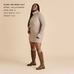 Dolce Vita SHOES | Glory H2O Waterproof Olive Suede Wide Calf Boots
