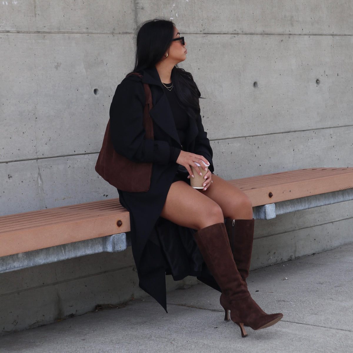 Dolce Vita SHOES | GYRA WIDE CALF BOOTS DK BROWN SUEDE
 – Dolce Vita