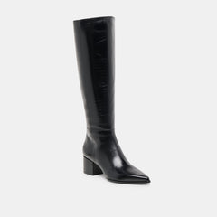 Dolce Vita SHOES | Kirson Black Leather Wide Calf Boots