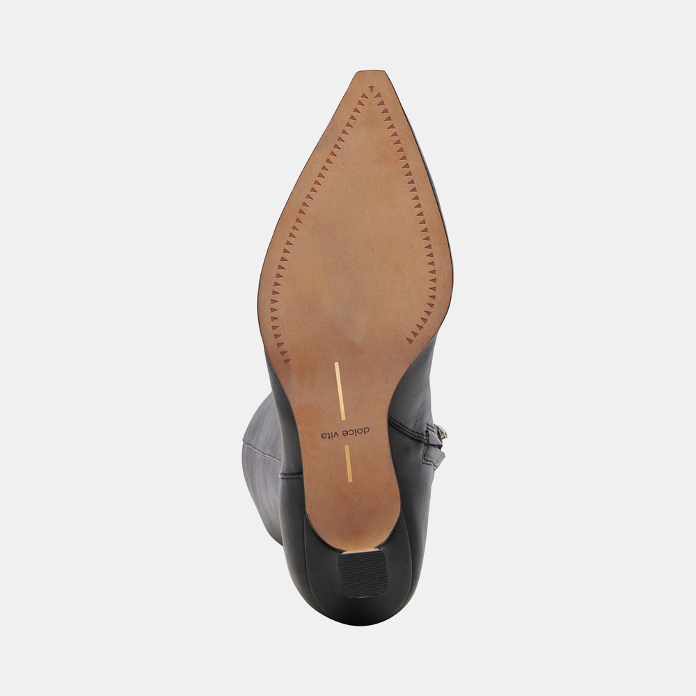 Dolce Vita SHOES | Auggie Wide Calf Boots | Black Leather Boots by Dolce Vita