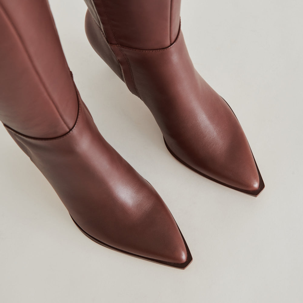 Dolce Vita SHOES | Auggie Wide Calf Boots | Chocolate Leather Boots by Dolce Vita