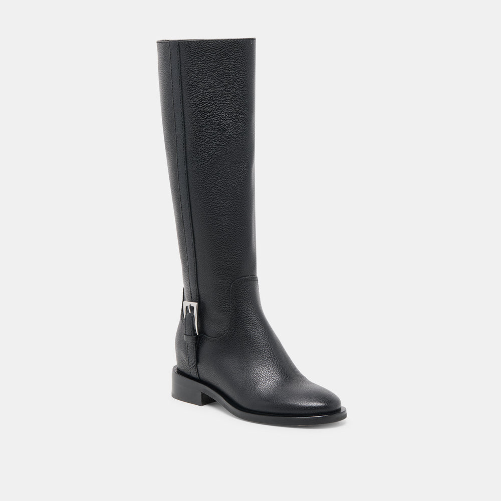 Dolce Vita SHOES | Kilian H2O Waterproof Black Leather Wide Calf Boots