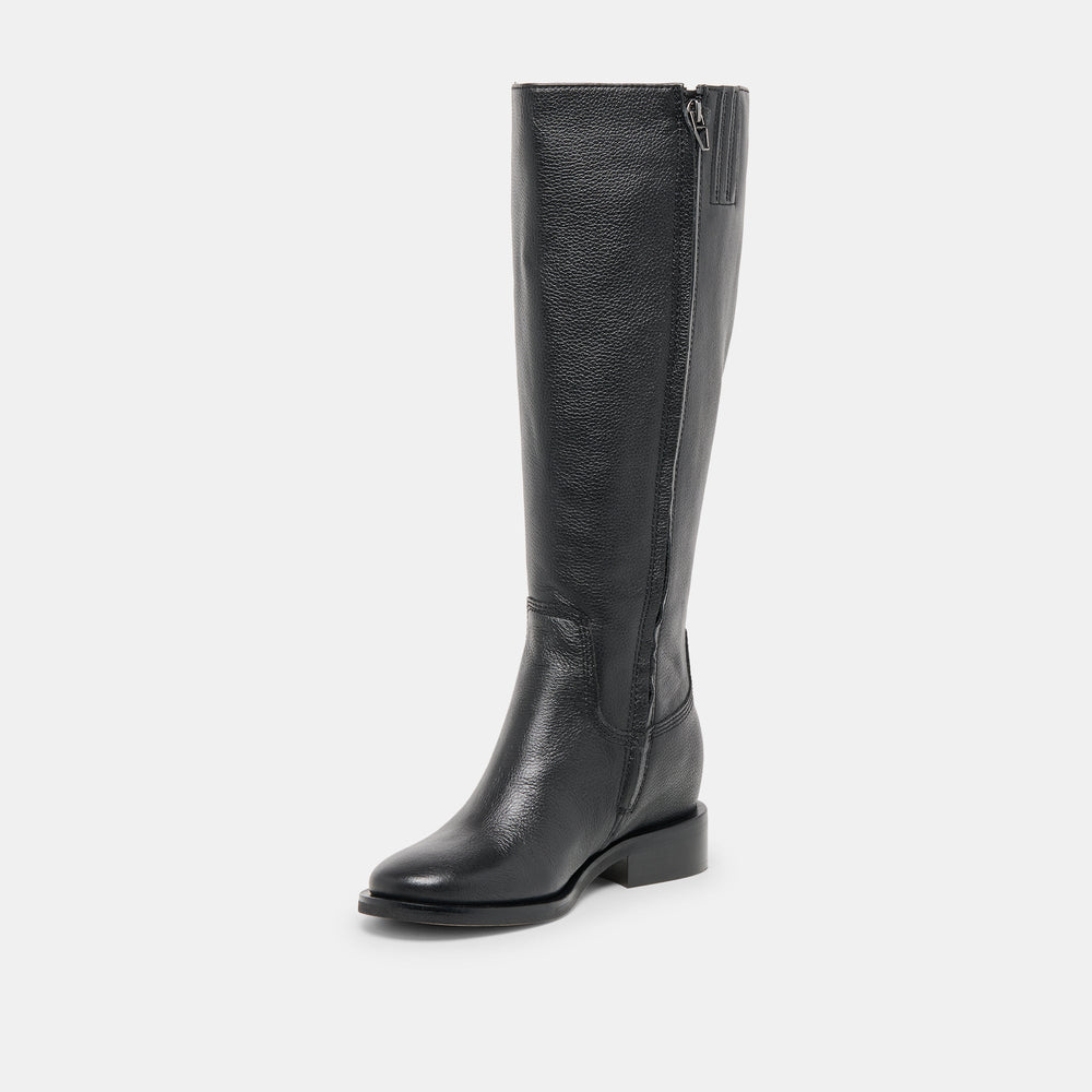 Dolce Vita SHOES | Kilian H2O Waterproof Black Leather Wide Calf Boots