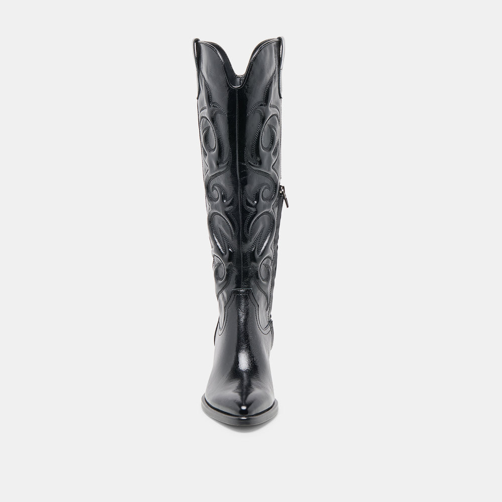 Dolce Vita SHOES | Mirla Black Leather Wide Calf Boots