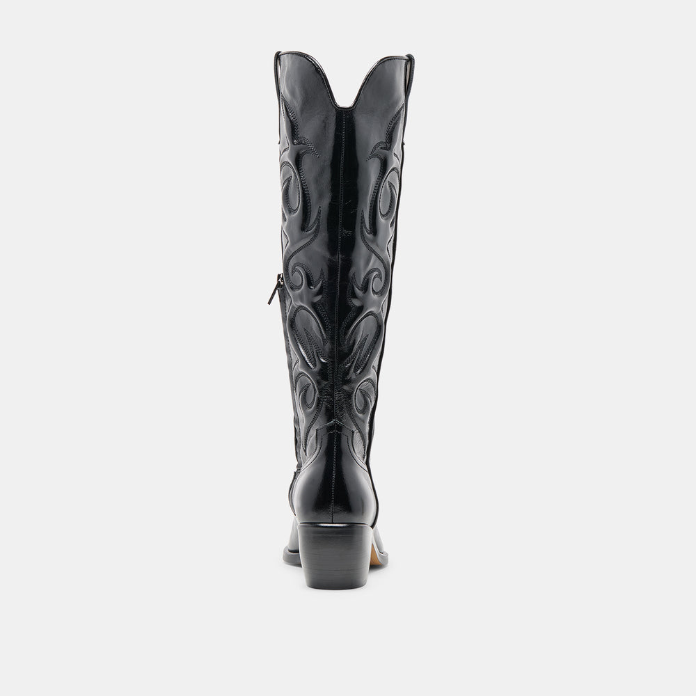 Dolce Vita SHOES | Mirla Black Leather Wide Calf Boots