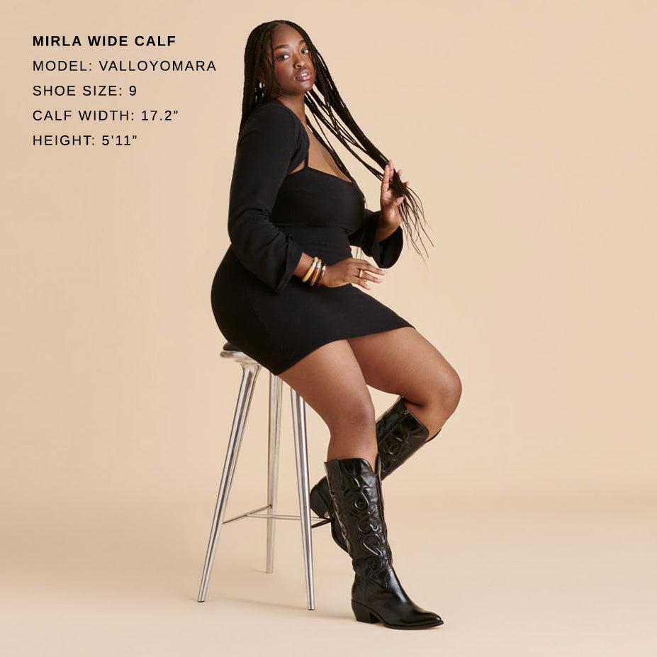 Dolce Vita SHOES | Mirla Black Leather Wide Calf Boots