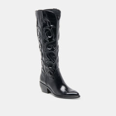 Dolce Vita SHOES | Mirla Black Leather Wide Calf Boots