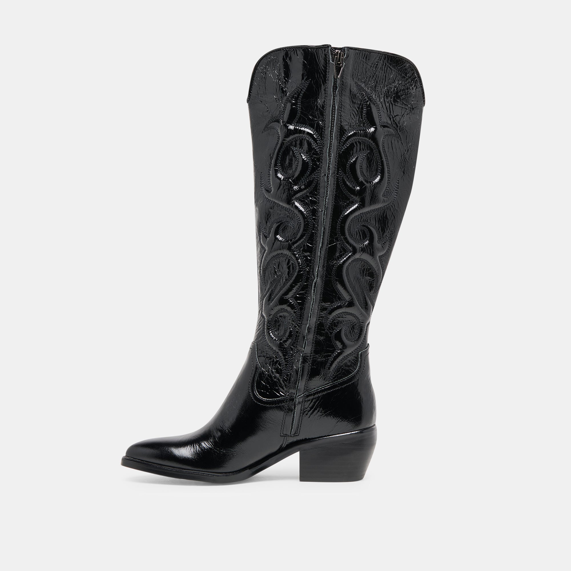 Dolce Vita SHOES | Mirla Black Leather Wide Calf Boots