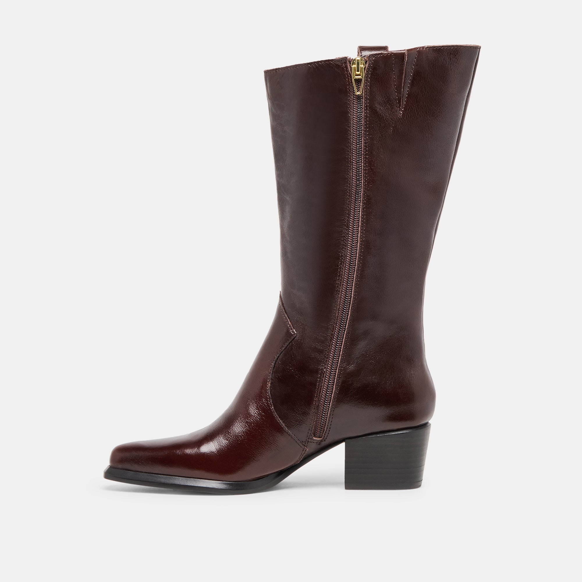 Dolce Vita SHOES | Vern Chocolate Leather Wide Calf Boots