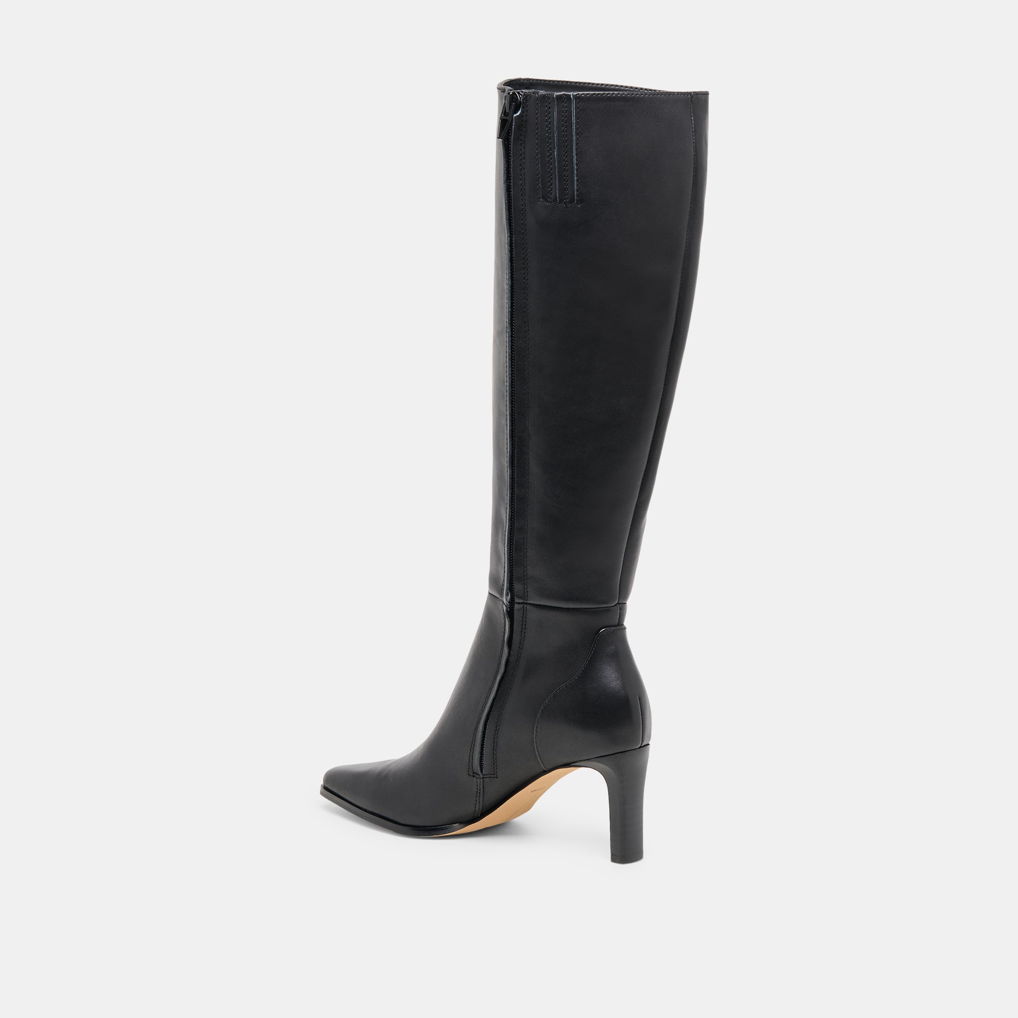 Dolce Vita SHOES | Emmi Black Leather Wide Calf Boots