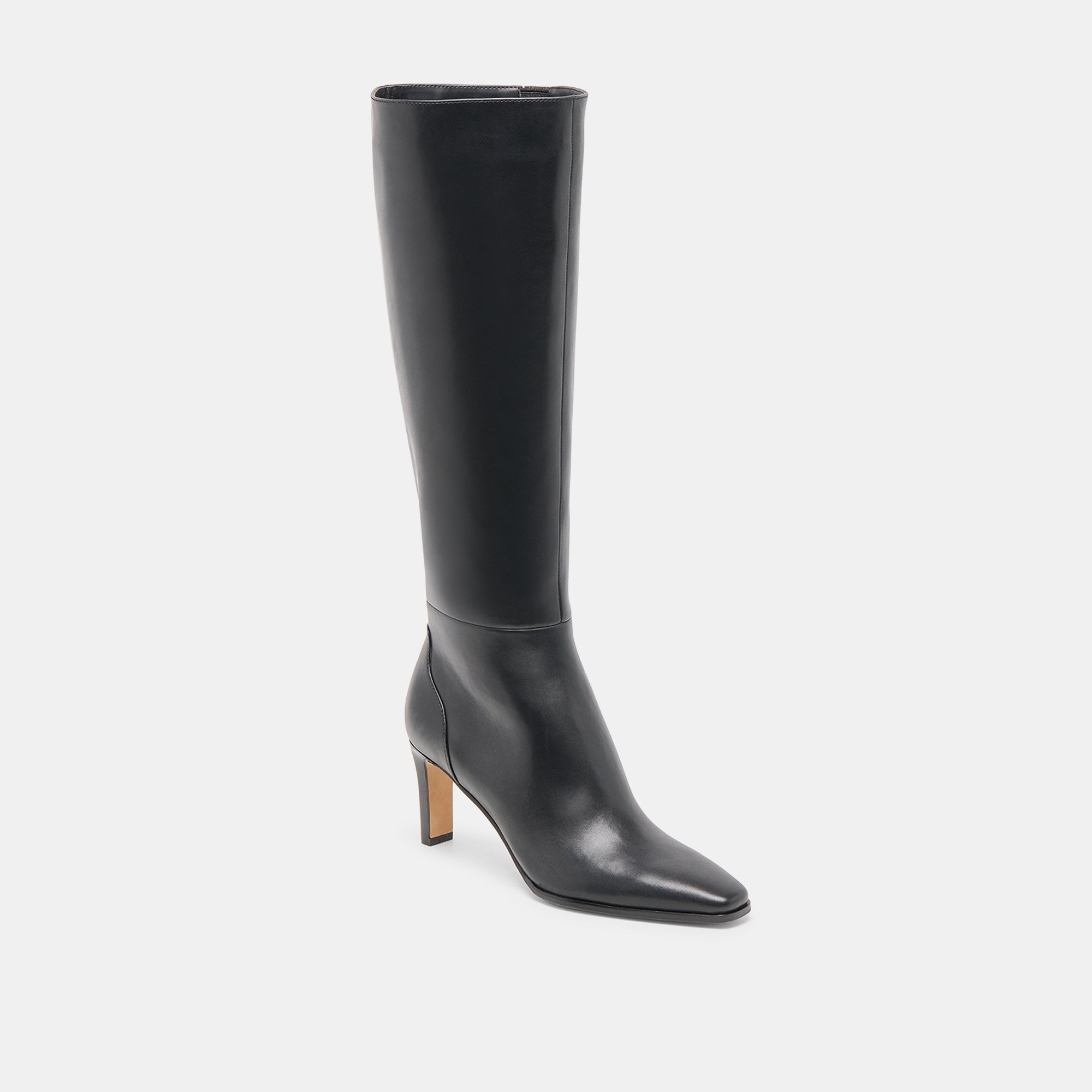 Dolce Vita SHOES | Emmi Black Leather Wide Calf Boots