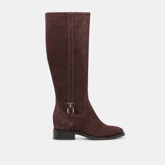 Dolce Vita SHOES | Kilian H2O Waterproof Mahogany Suede Wide Calf Boots