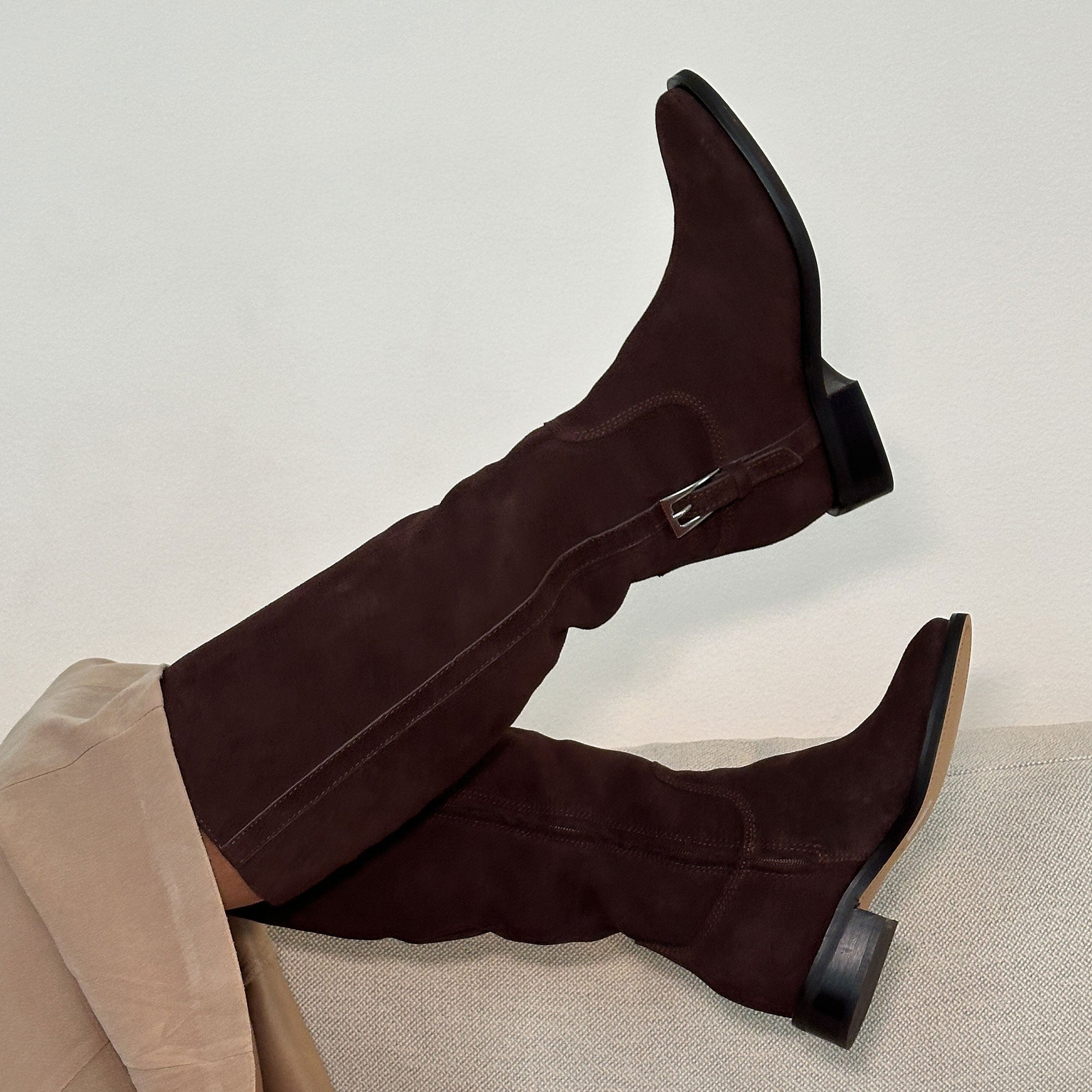 Dolce Vita SHOES | Kilian H2O Waterproof Mahogany Suede Wide Calf Boots