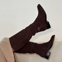 Dolce Vita SHOES | Kilian H2O Waterproof Mahogany Suede Wide Calf Boots